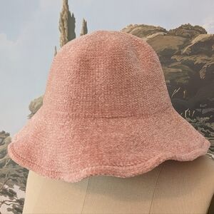 Pink Chenille Bucket Hat